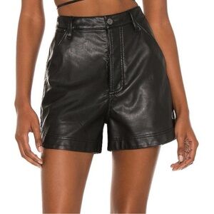 Free People Lita Faux Leather Shorts